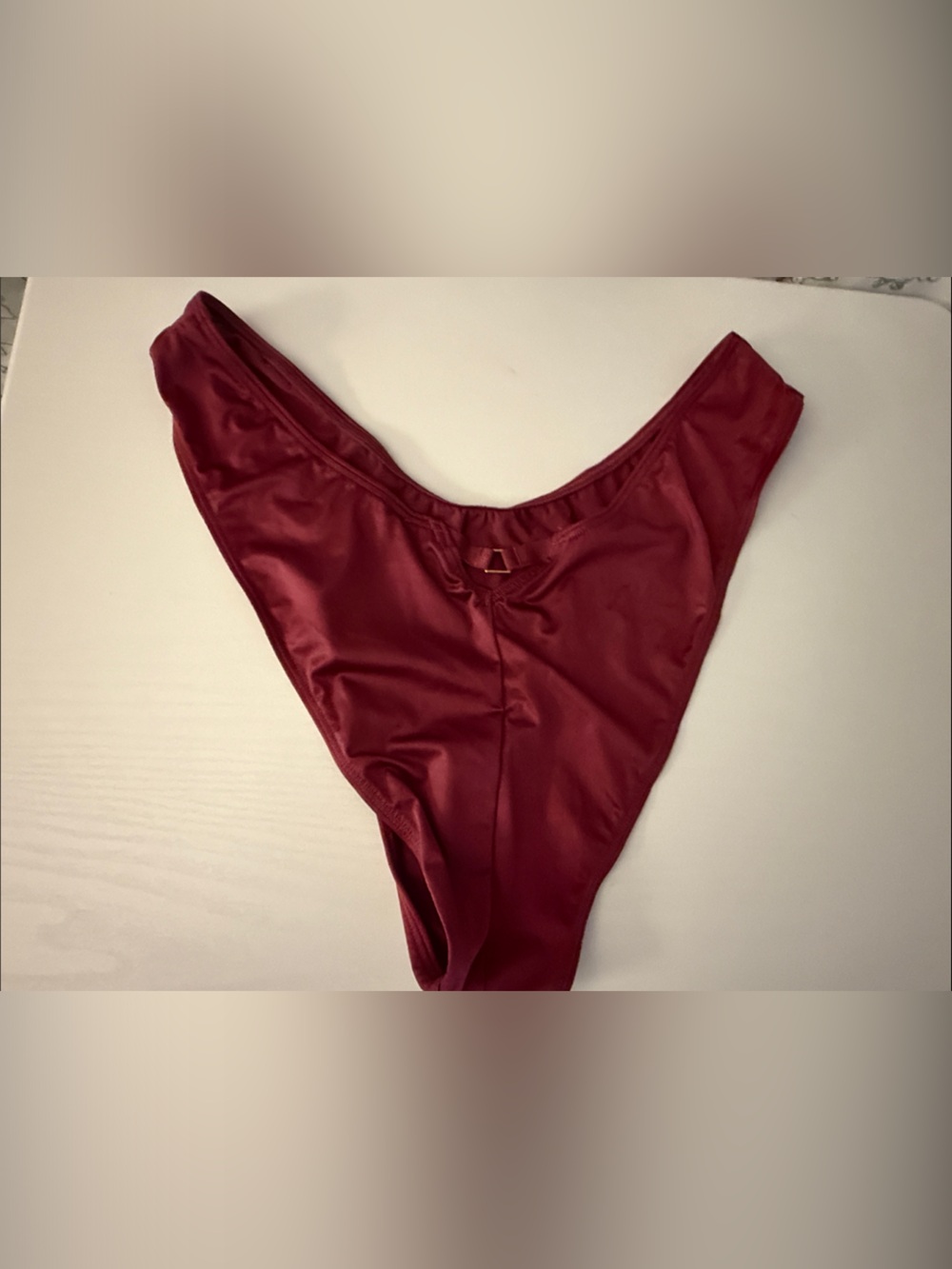 Victoria's Secret Burgundy High-Cut Bikini Bottom - Picture 3 of 4